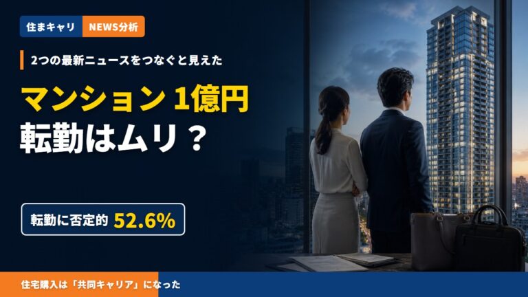 マンション1億円と転勤拒否52.6％から共同キャリアを読み解く住まキャリのニュース分析