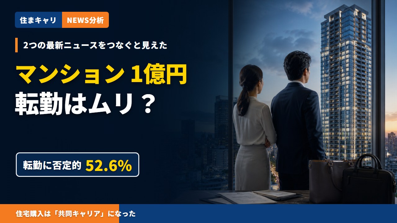 マンション1億円と転勤拒否52.6%から共同キャリアを読み解く住まキャリのニュース分析