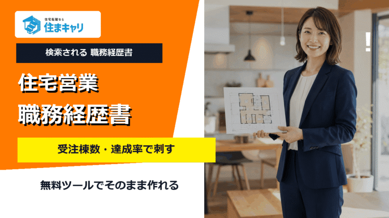 初めての転職で職務経歴書に「書くことがない」人へ｜住宅営業の採用担当が見ている3点と棚卸し質問