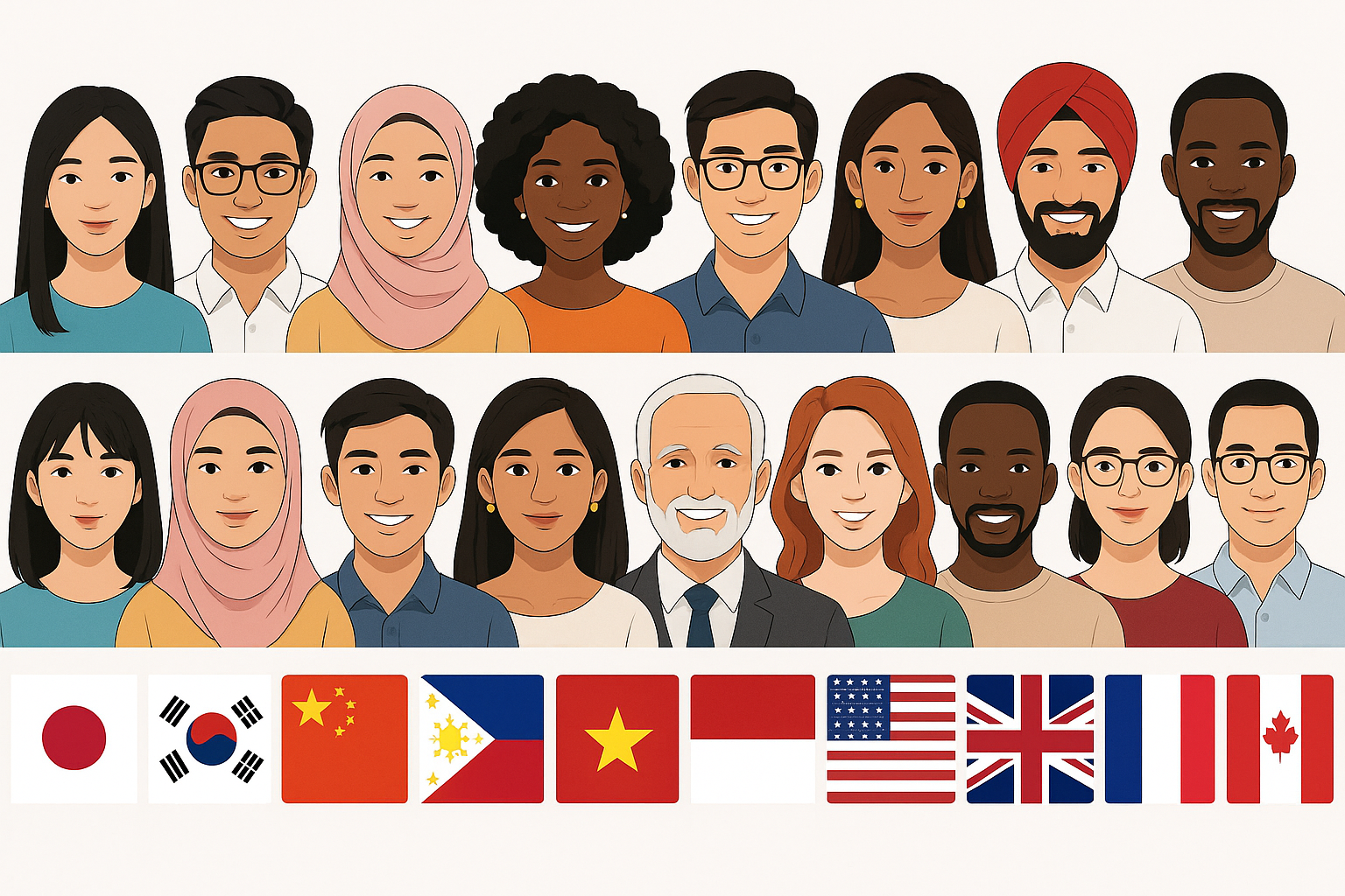 多国籍チームのイメージ