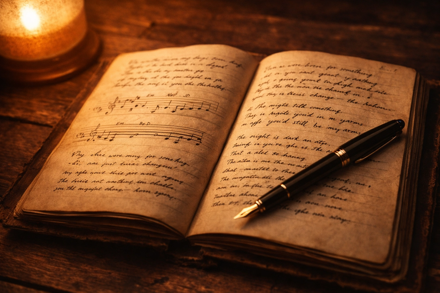 若い頃書いた歌詞ノートの曲をアルバムに再構築した事例