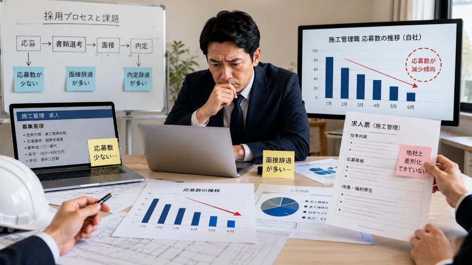 施工管理求人の内容改善と求職者への魅力発信対策