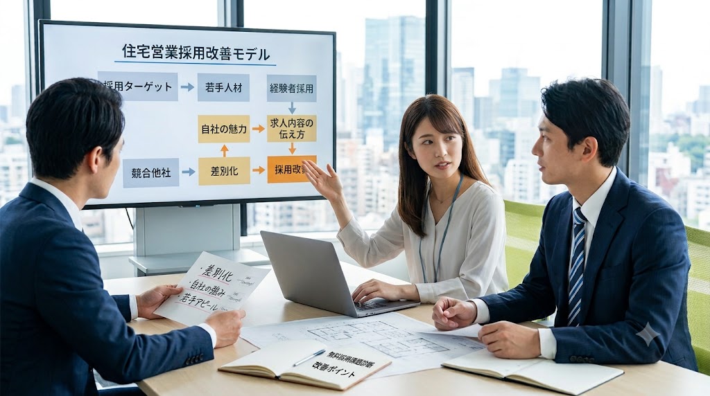 住宅営業の応募が来ない原因と採用改善策を検討する住宅会社