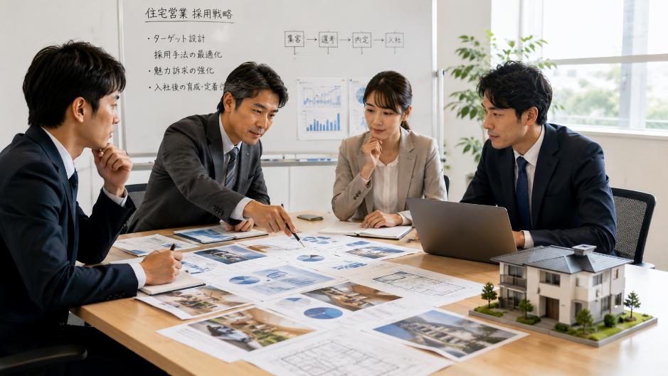 住宅営業の採用ターゲットと採用戦略を設計する住宅会社