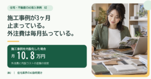 施工事例の記事を外注から内製化すると月10.8万円減る｜工務店のAI活用