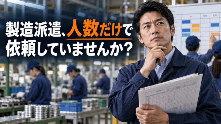 製造派遣を依頼する前に整理したい工程・人数・教育の条件